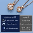 thumbnail image 6 of MomentWish Simulated Diamond Necklace for Women,1 Carat Moissanite Dance Necklace 14K Rose Gold Plated, 6 of 8