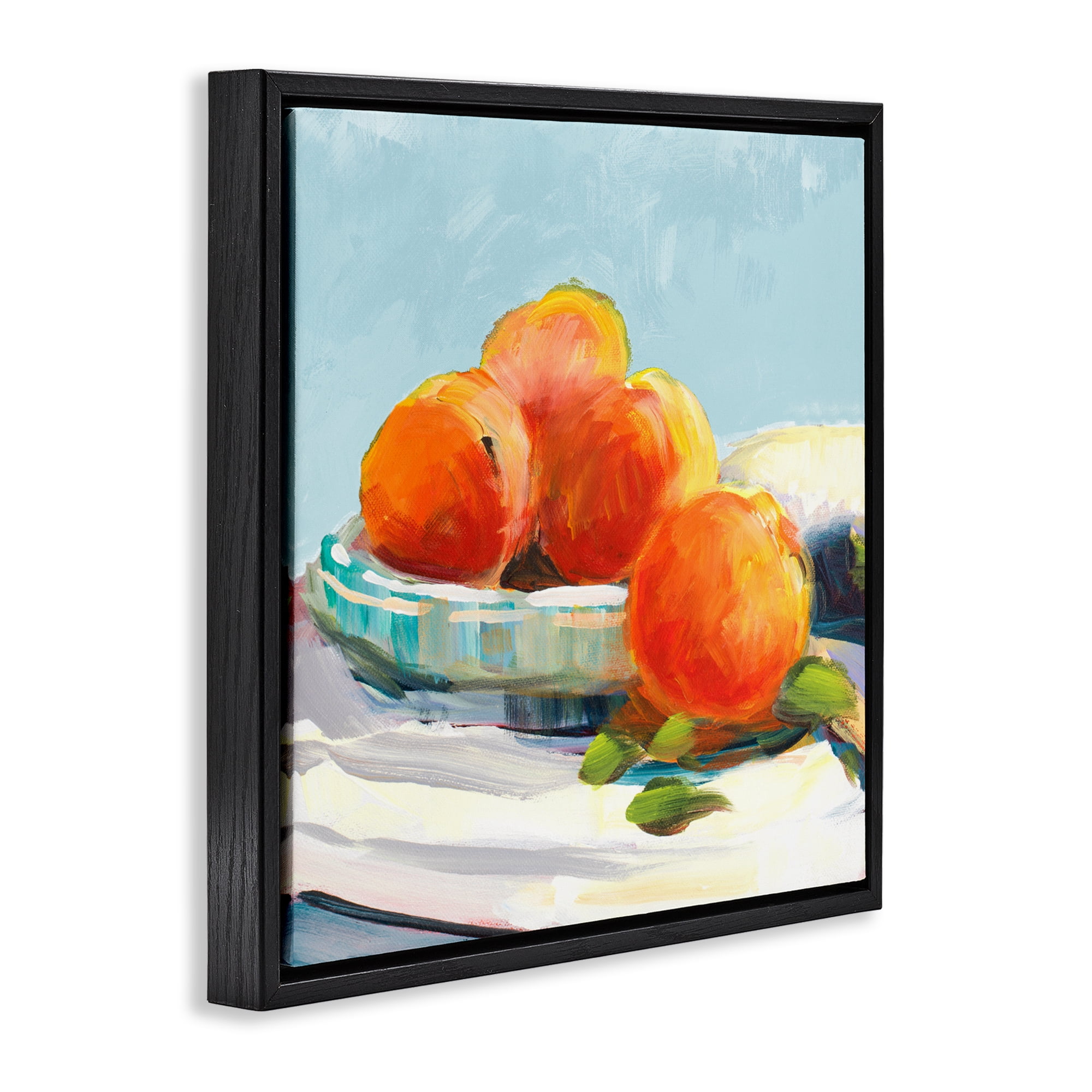 Stupell Industries Citrus Plantation Still Life Black Framed Floater Canvas Wall Art, design by Jane Slivka