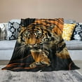 thumbnail image 2 of Orinice Tiger Blanket Gifts for Adult Kids Tiger Print Skin Pattern Flannel Throw Blankets Soft Comfy Lightweight for Home Decor Couch Bed Sofa  40x50in, 2 of 6