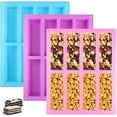 thumbnail image 1 of Silicone Baking Molds for Granola Bars, 3pcs 8-Cavity Rectangle BPA-Free Reusable, 1 of 5