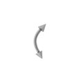 thumbnail image 1 of Eyebrow Ring Curved Barbell Anodized G5 Solid Titanium 16G Cartilage Rook Daith, 1 of 10