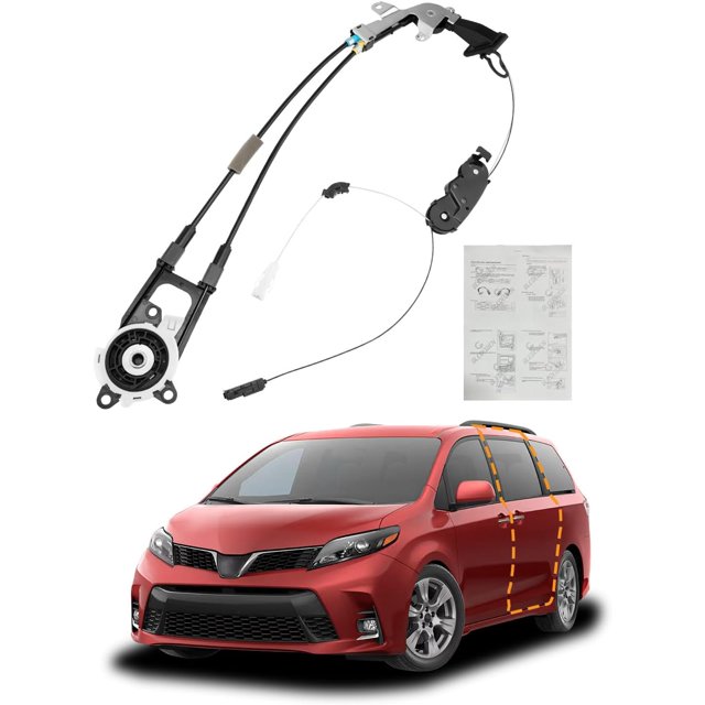 Sliding Door Cable, Compatible with 2011-2020 Toyota Sienna, Rear Left Driver Side, Auto Door Spool Control Cable Repair Kit, Power Sliding Door Wire, w/o Motor, Replace# 85016-08011
