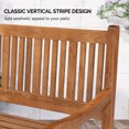 thumbnail image 6 of UBesGoo 50" Natural Wood Patio Bench, Outdoor Bench for Gardens, Entryways, and Outdoor Spaces, 880 LBS Durable Bench All-Weather Slatted Backrest for Lawns, Yards, Parks,  Decks, 6 of 9