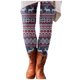 thumbnail image 1 of Pantalones largos de cintura alta con estampado de Navidad informal de moda para mujer Pompotops  ulkah938522, 1 of 6