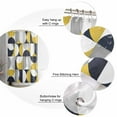 thumbnail image 3 of Yellow Black Shower Curtain, 36" x 72", Nordic Retro Medieval Geometric Abstract Waterproof Bathroom Curtain Washable Shower Curtain Set with 12 Hooks, 3 of 6