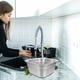 thumbnail image 3 of Colador de acero inoxidable, lavabo de gran capacidad, lavabo para lavar verduras, cuenco para escurrir arroz y frutas, 3 of 5