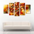 thumbnail image 5 of Cuadro decorativo para sala, recamara, Abstracto Naranja, elegante, moderno, minimalista, Set de 5 piezas, 5 of 5