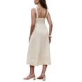 thumbnail image 3 of INSPIRE CHIC Tank Dress for Women Square Neck Sleeveless Zipper A Line Summer Casual Maxi Dresses S Beige, 3 of 6