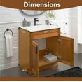 thumbnail image 6 of Sink Base Bathroom Vanity Ready-to-Assemble Bathroom Cabinet 30" Width Vanity Base in Maple Shaker, 6 of 9