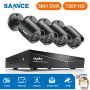 SANNCE 8CH 1080N AHD DVR 4pcs 720P IR outdoor CCTV Home Security System Cameras Surveillance Video kits-No Hard Drive Disk