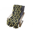 thumbnail image 3 of Fruits Soft Flannel Fleece Throw Blanket, Drawings of Lemons and Blossoms Illustration, Cozy Plush for Indoor and Outdoor Use, 50" x 70", Charcoal Grey Yellow, by Ambesonne, 3 of 5