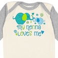 thumbnail image 4 of Inktastic My Nonna Loves Me Cute Elephants Boys or Girls Long Sleeve Baby Bodysuit, 4 of 5