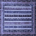 thumbnail image 1 of Ahgly Company Indoor Square Abstract Blue Modern Area Rugs, 3' Square, 1 of 4