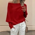 thumbnail image 2 of Wangmeiwg Long Solid One Sleeve Color Line Threaded Women's Casual Top Fashion Women's Blouse Women Casual Tee, 2 of 5