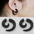 thumbnail image 3 of UDIYO Fashion Unisex Spiral Fake Ear Plug Flesh Plugs Ear Piercing Body Jewelry Earrings, 3 of 6