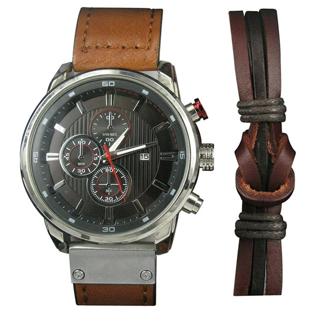 Men's Analog Watch with Bracelet Accessory Walmart