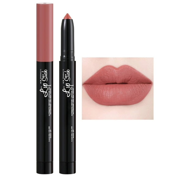 Clearance! ZTTD Lipstick Pen Velvet Female Lipstick Pen Paste Rose with Pencil Sharpener Automatic Lip Liner Non Fading Non Stick Cup Lipstick Pen Waterproof Long Lasting Lipstick