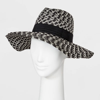 Women's Straw Fedora Hat - A New Day™ Black