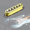 thumbnail image 1 of Pastilla de bobina única, posición media de metal, pastilla de puente de cuello fácil de instalar, piezas de accesorios de pastilla de 6 cuerdas , oro, 1 of 8