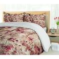 thumbnail image 5 of Ambesonne Retro Duvet Cover Sets, Cherry Blossoms Floral, 2-King, Beige and Pink, 5 of 7