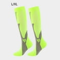 thumbnail image 4 of Chaussettes de Soccer Confortables Respirantes Anti-Humidité Bas de Football Tube Moyen Extensibles Sport Extérieur Escalade Randonnée Vert>L/TG, 4 of 8
