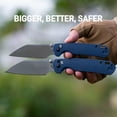thumbnail image 7 of CJRB Large Pyrite-Light Pocket Folding Knife, J1945L-BU, 7 of 7