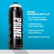 Prime Hydration, Squeeze Sports Water Bottle, Black Graffiti, 32 fl oz