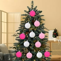 PATLOLLAV 6 Pcs Christmas Tree Ornaments Hanging Ball,Xmas Decoration Colorful Flock Ball,2 Inch Velvet Christmas Ball Decorations Flocked Ornaments,Winter Hanging Decorations Ball