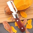 thumbnail image 6 of Multi-Functional Peeler,Premium Vegetable Peeler with Ergonomic Wide Handle and Bottle Opener,Stainless Steel Blade Kitchen Tool for Fruit Apple Potato Pumpkin Papaya Carrot Zucchini(Brown), 6 of 9