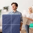 thumbnail image 6 of 12 Moving Packing Blankets 80 x 72 Inches (35 lb/dz) Heavy Duty Moving Pads for Protecting Furniture Professional Quilted Shipping Furniture Pads (Dark Blue 12PCS), 6 of 9