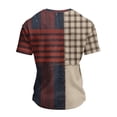 thumbnail image 3 of CIENVNSTG Men's 250th Anniversary Patriotic T-Shirt Patchwork USA Flag Print Casual Tee Dark Blue XL, 3 of 3