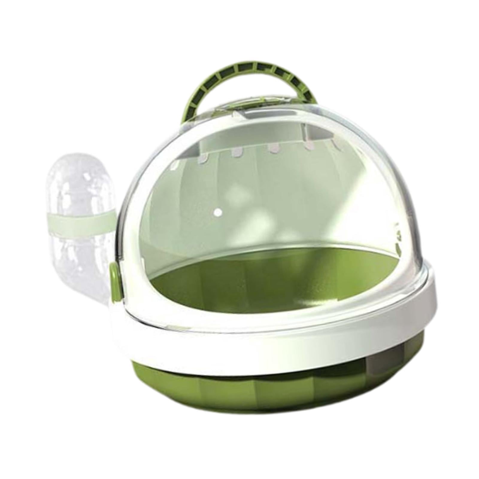 FITYLE Hamster Carrier Cage with Water Bottle Habitat Hamster Travel Carrier Pet Outgoing Cage for Chinchilla Hedgehog Dwarf Hamster green