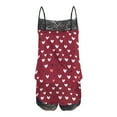 thumbnail image 5 of Sakmal Womens Valentine's Day Pajama Sets Comfy Tank Tops and Shorts Summer Nightwear Crew Neck Red Womens Pajama Set L, 5 of 6