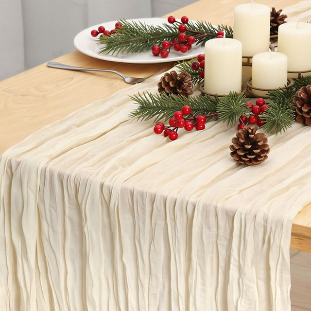 Table Runner Fixwal - Mantel para queso (35 x 120 cm, 6 unidades), color beige