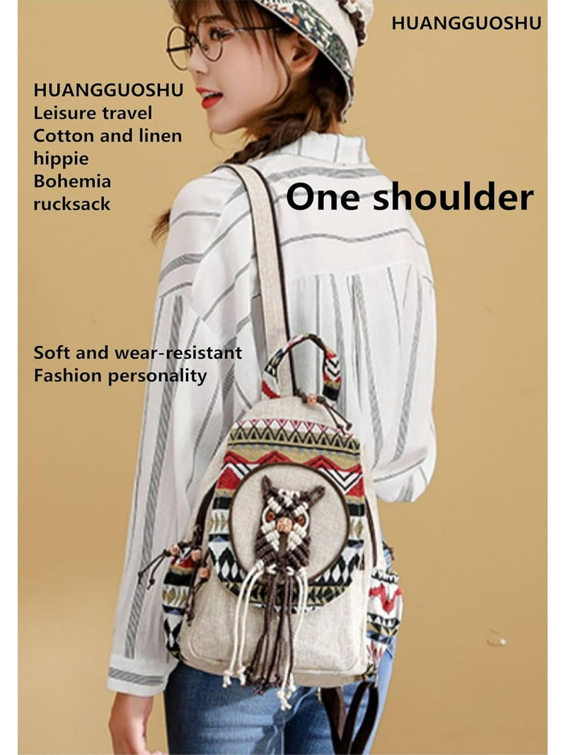 Hippie Boho Backpack.  01 BL. BP25C Amazon.com | Mandala Crafts Bohemian Backpack – Boho  main image 3