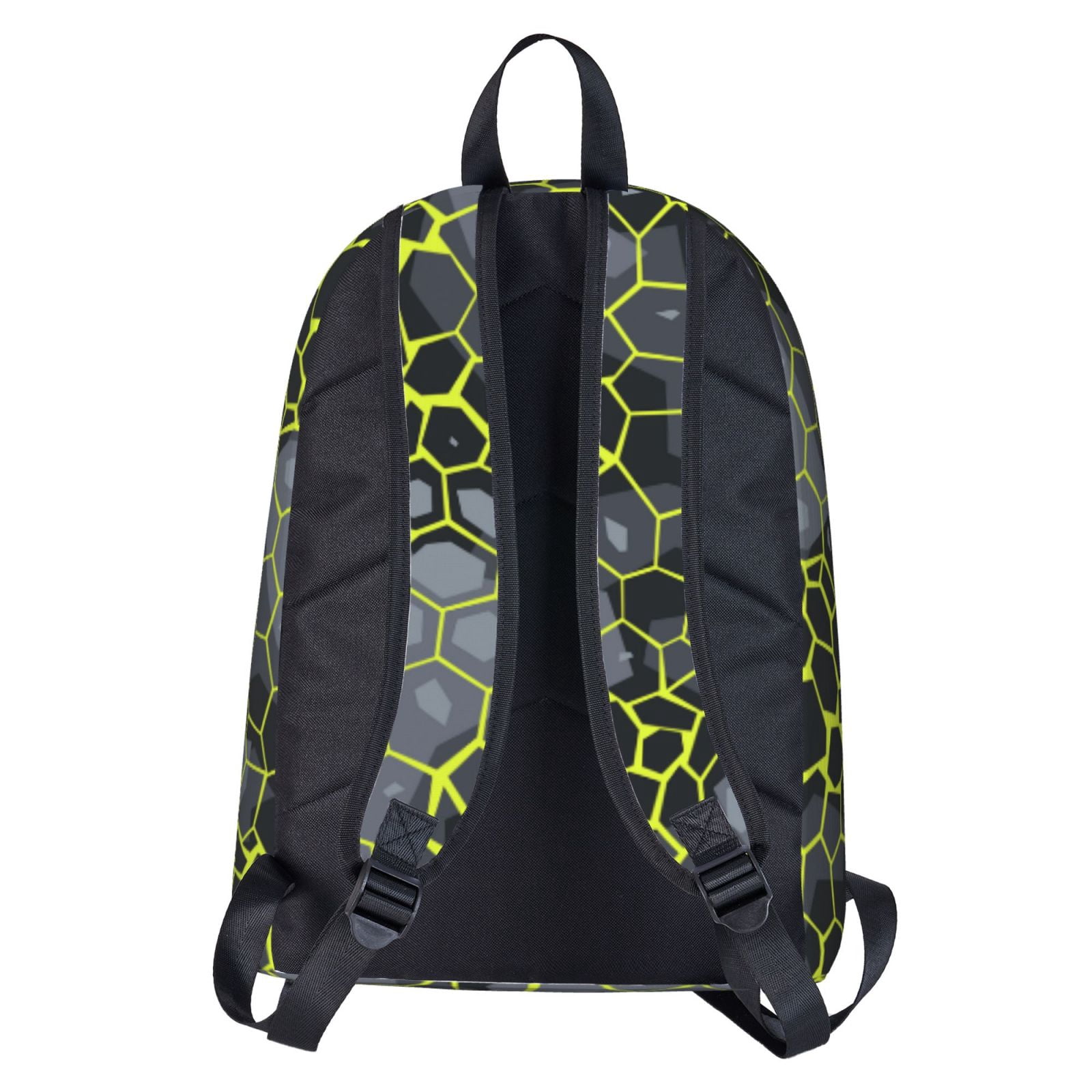 Green Leopard Backpack Camouflage Canvas Shoulder Daypack BookBag Travel Hiking Casual Bags For Women Men