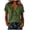 Army Green, variant on Women's Solid Color V Neck Ruffle Short Sleeve Blouse | Casual Elegant Pullover Top | Lightweight Breathable Summer Daily Wear