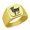 Gold, variant on Aries Stainless Steel Signet Ring