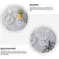 thumbnail image 3 of 1pc en forma de bicicleta creativa con forma de maceta con soporte de maceta montada en la pared (blanco), 3 of 5