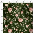 thumbnail image 2 of Soimoi Polyester Crepe Fabric Leaves & Peach Flower Floral Print Sewing Fabric Yard 52 Inch Wide, 2 of 6