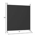 thumbnail image 2 of Gymax Single Panel Room Divider Privacy Partition Screen for Office Home Black, 2 of 10