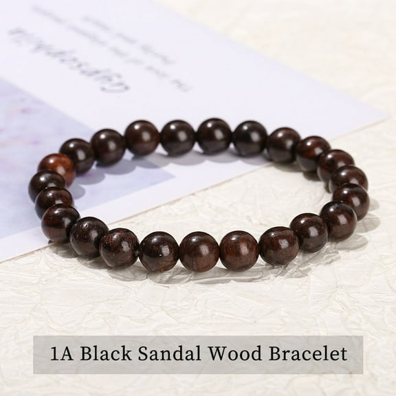 JD Natural Wooden Bead Bracelet Black Sandalwood Buddha Bracelet For Women Men Wenge Wood Prayer Vintage Bangles Yoga Jewelry