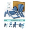 thumbnail image 5 of Wulful Tall Adirondack Chair Set w/ 2 Outdoor Barstools and Connecting Tray for Patio Umbrella, Navy, 5 of 7