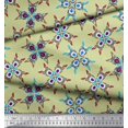 thumbnail image 3 of Soimoi Silk Fabric Tiles Moroccan Print Fabric by Yard 42 Inch Wide, 3 of 3