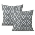 thumbnail image 1 of 2-Piece Modern Cushion Covers, 18x18 Inches, Perfect for Adding Class to Any Space – Gray White, 1 of 7