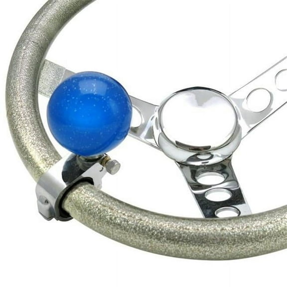 American Shifter Company ASCBA08006 Blue Old Skool Series Adjustable Suicide Brody Knob Translucent with Metal Flake