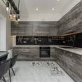 thumbnail image 5 of Gray Black Wool Effect Wildflowers Kitchen Mat & Runner Rug Set of 2, 5 of 5