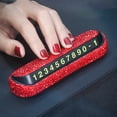 thumbnail image 3 of Soumake Parking Number Plate – Rhinestone-Inlaid, Privacy-Protective, Temporary Hidden Parking Sign for Car Styling, 3 of 8