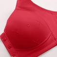 thumbnail image 4 of Arlun,Front Button Closure Bras for Older Women Senior Wireless Front Snap Lightly Bras 2025 Full Coverage Thin Cups Breathable Push up Bras No Underwire Tank Top Style Bra Red 46, 4 of 7