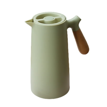 

UDIYO 1L Home Thermal Flask Coffee Glass Liner Solid Wood Handle Insulation Kettle